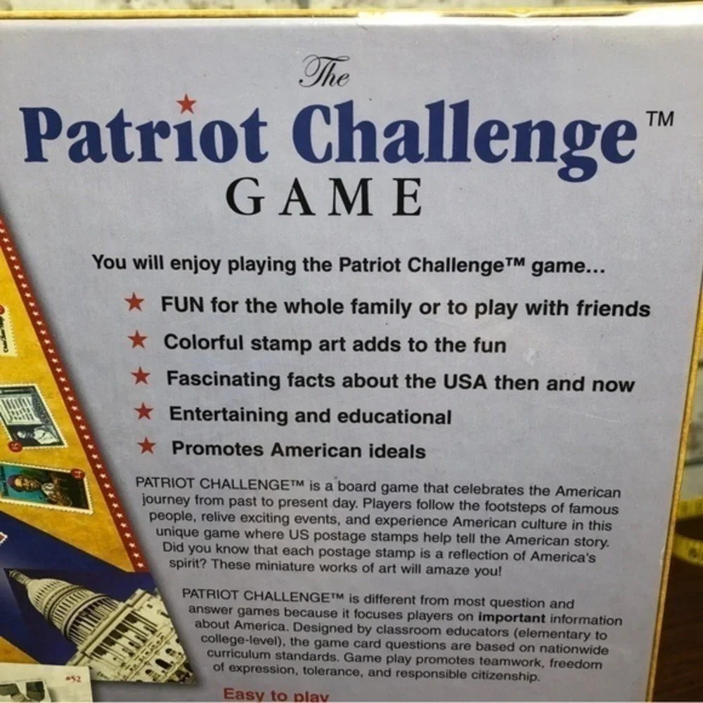 The‎ patriot challenge game stamp collecting americana